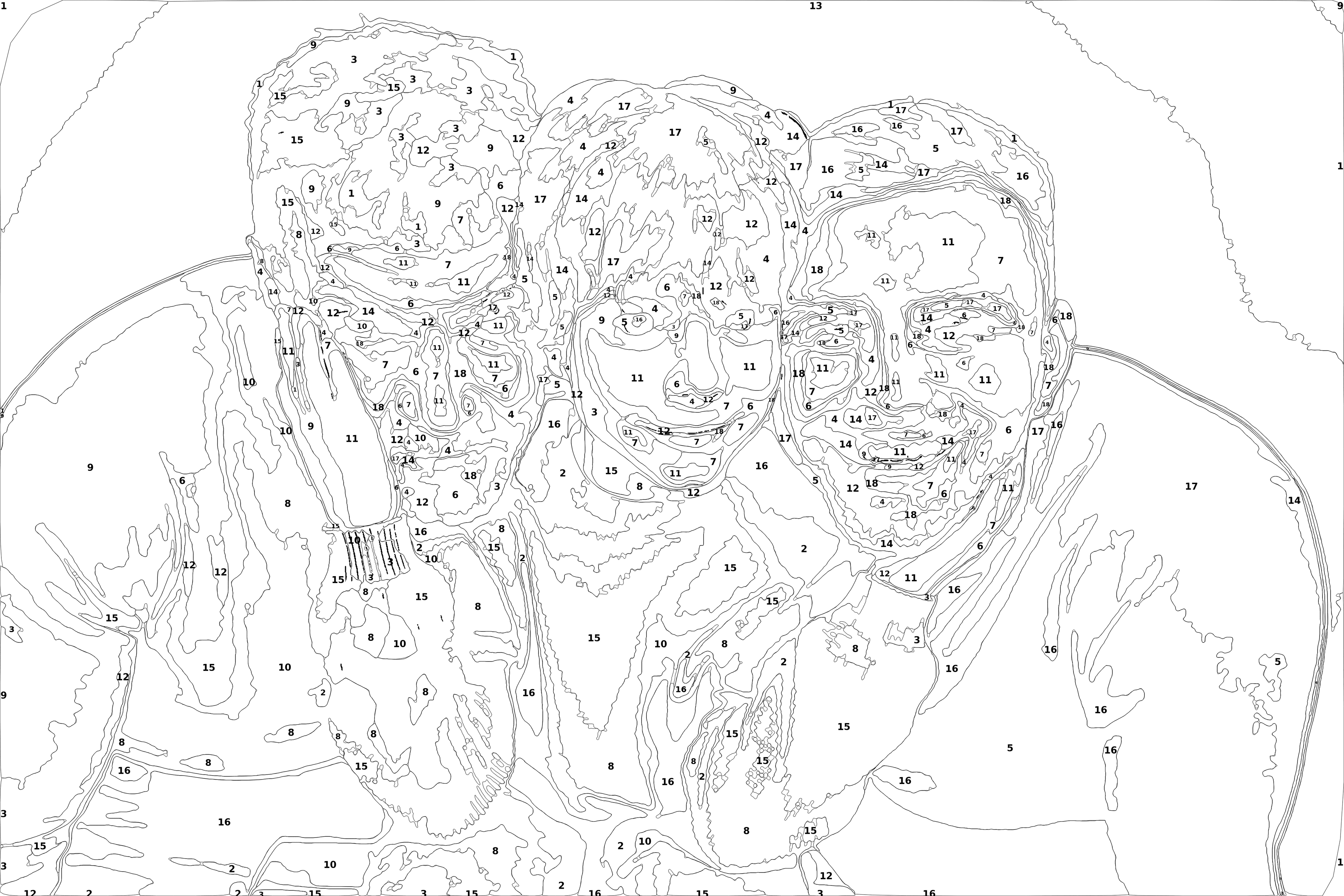 Numbered outline