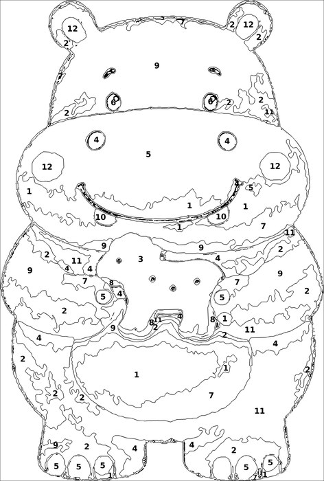 Baby Hippo — coloring page preview
